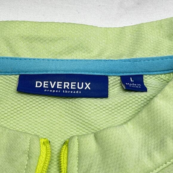 Devereux Golf 1/4 Zip Pullover Long Sleeve Outer Layer Lime Green Size Large - Picture 4 of 8